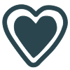 A simple, hand-drawn heart outline in black.